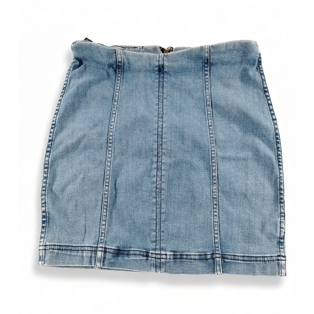 Free People Size 6 Modern Femme Denim Mini Skirt Boho Casual Everyday Bottoms